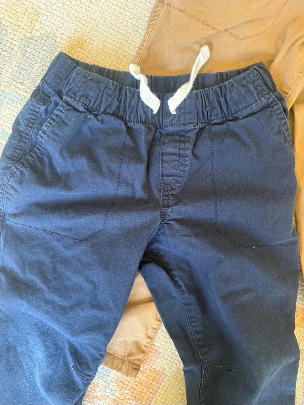 Cat & Jack Navy and Khaki Pull-On Pants Boys size 6
